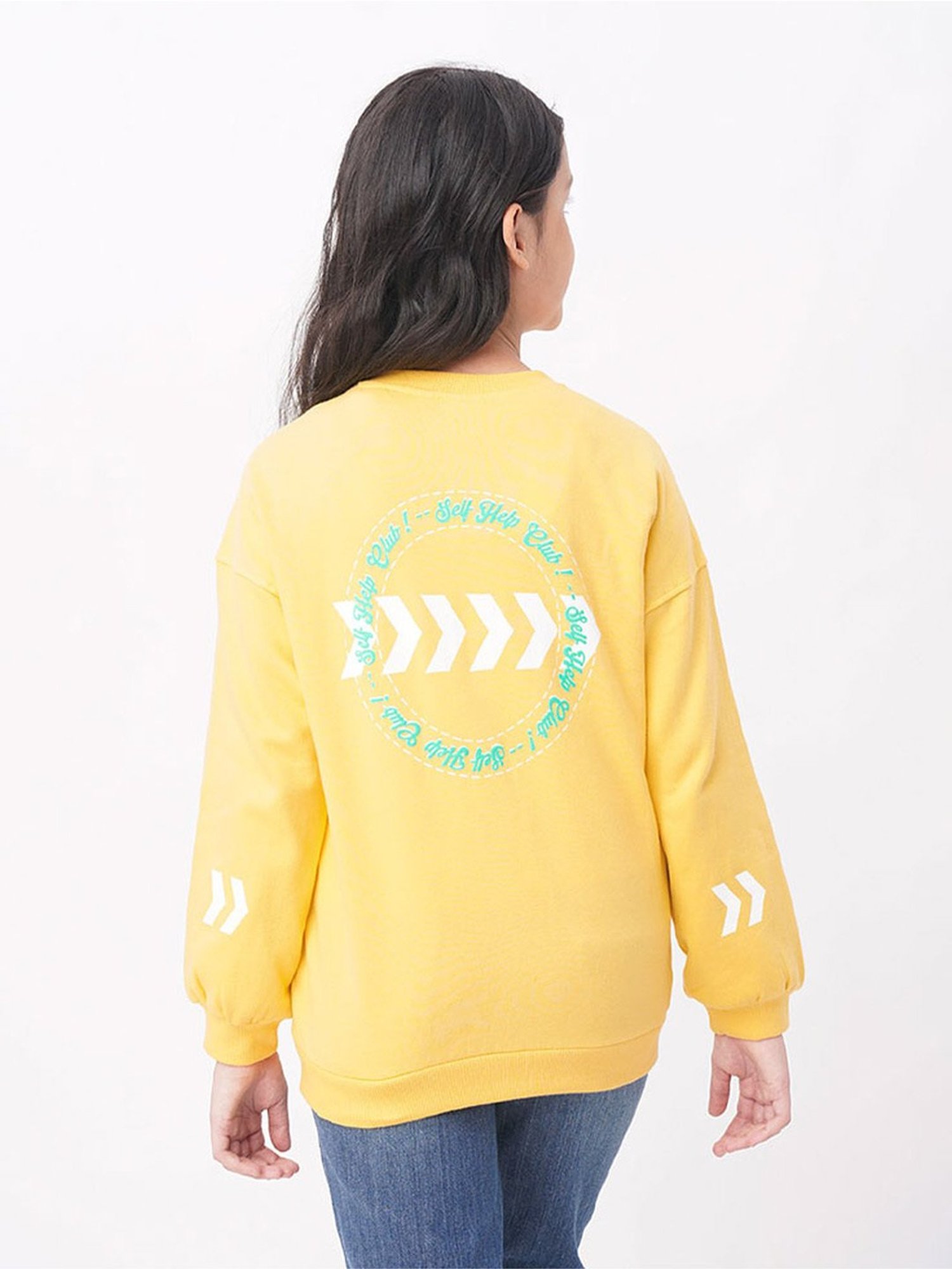 Edheads Kids Yellow Cotton Printed Full Sleeves Jacket