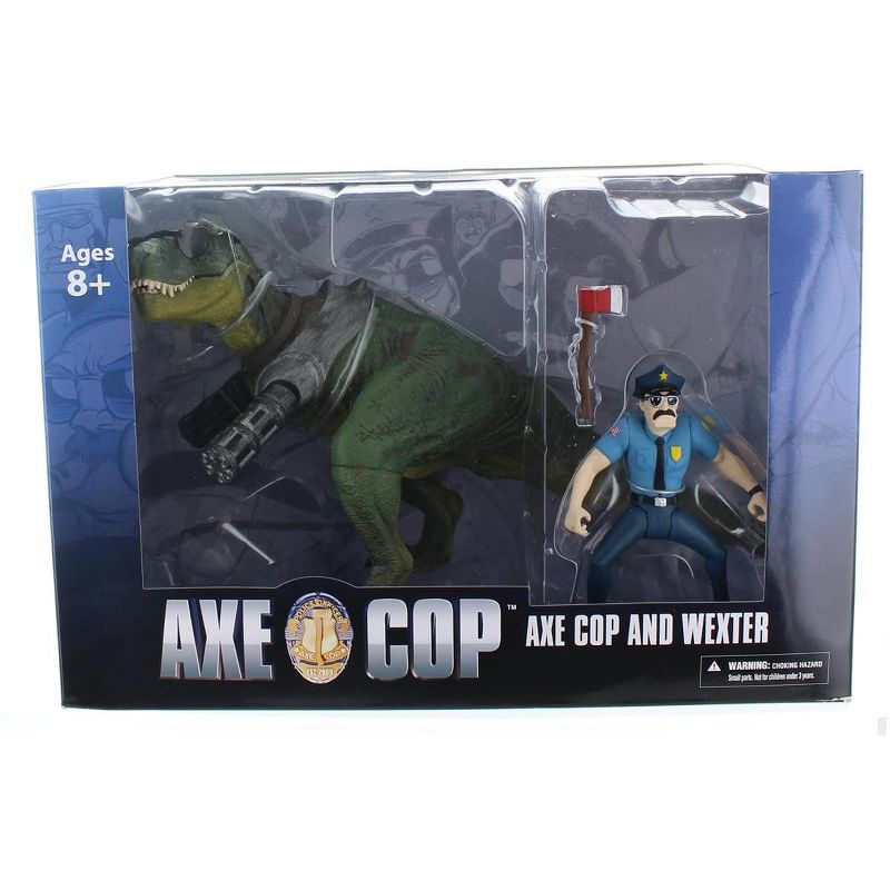 Mezco Toyz Axe Cop Action Figure 2-Pack: Axe Cop and Wexter