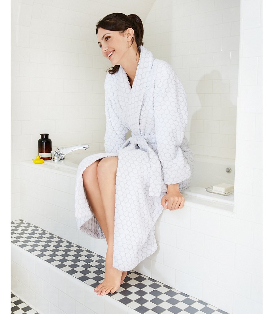 Rob Spa Dot Grey Long Terry Robe