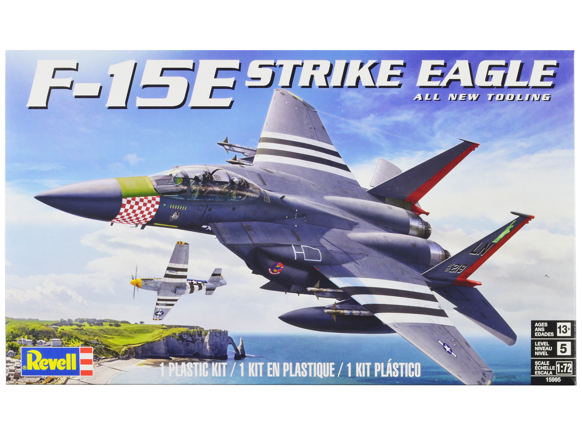 Level 4 Model Kit McDonnell Douglas F-15C Eagle Fighter Aircraft 1/48 Scale Model by Revell