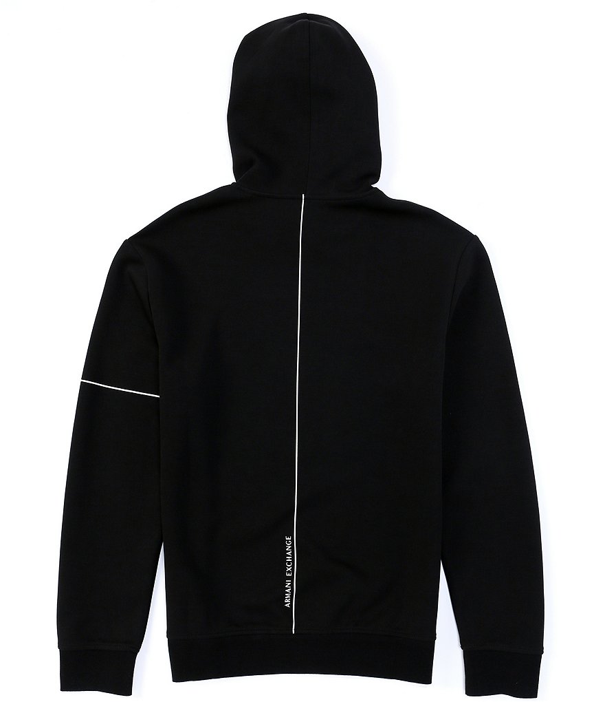 Armani Exchange Metal Logo Long-Sleeve Hoodie
