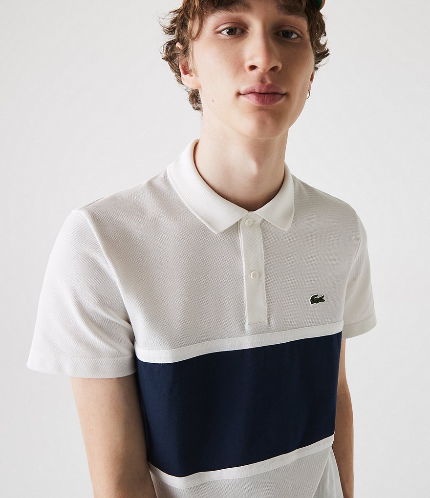 Polo Ralph Lauren Classic-Fit Multi-Color Stripe Mesh Short-Sleeve Polo Shirt