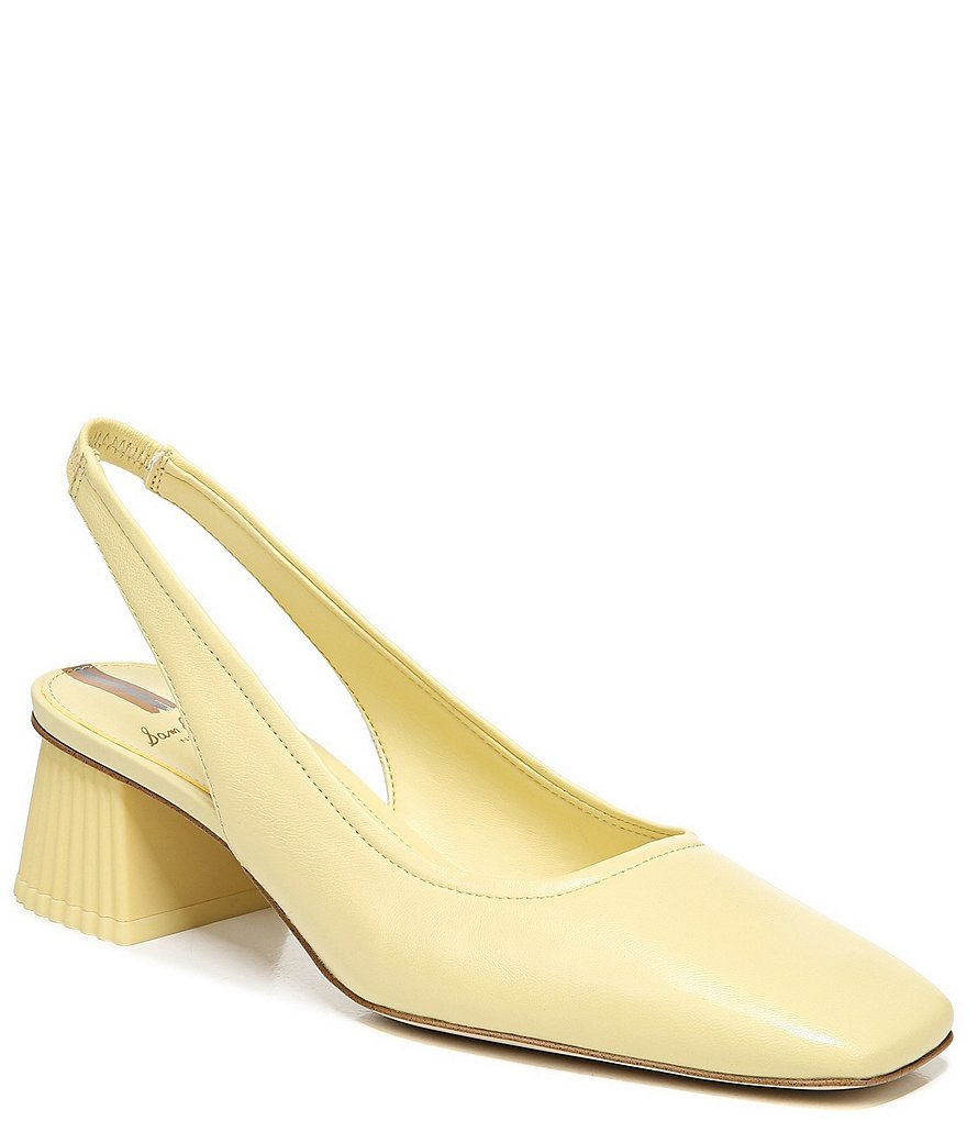 Sam Edelman Toren Leather Sculptural Heel Slingback Pumps