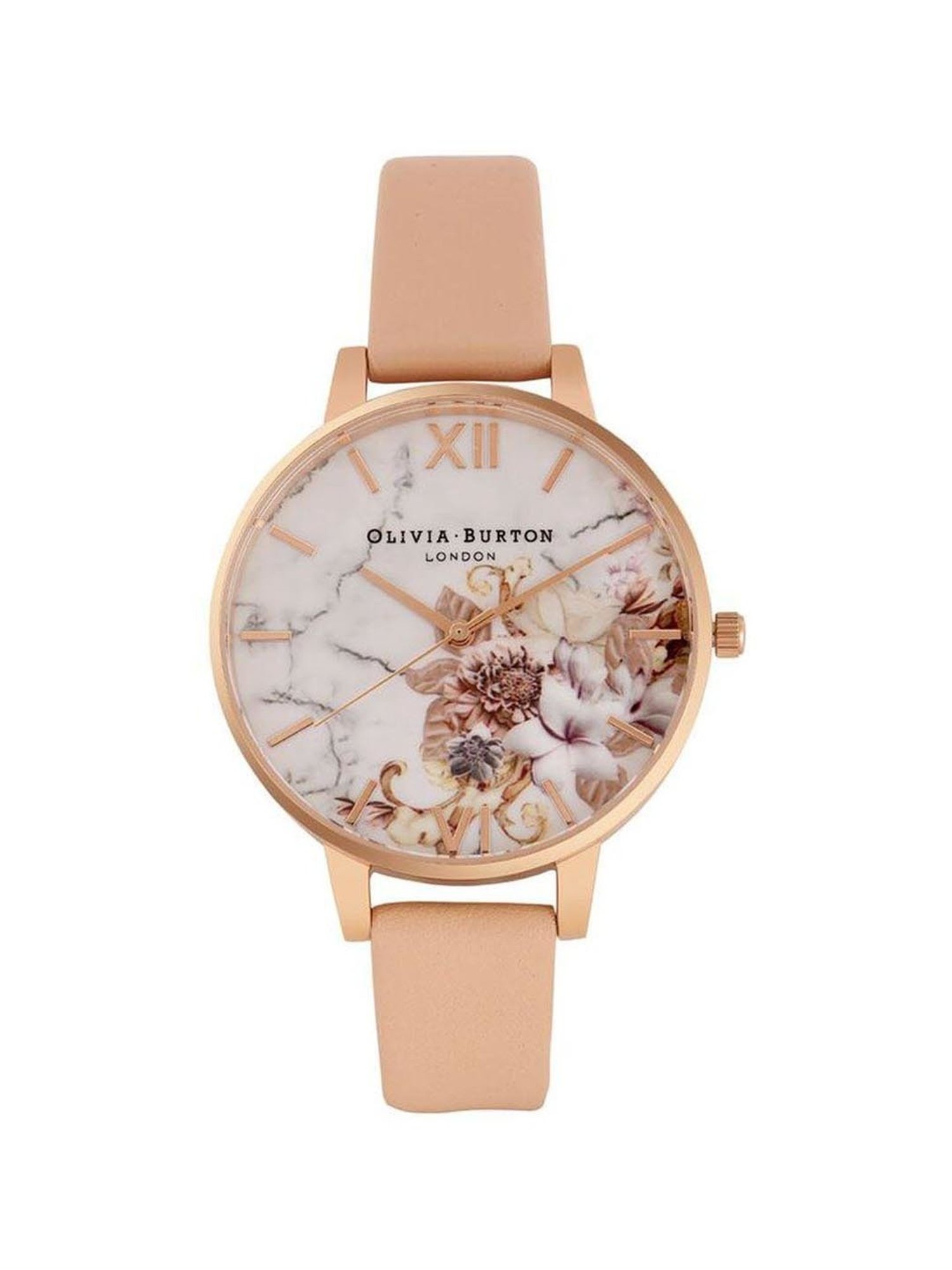 Olivia Burton OB16CS12W Marble Florals Analog Watch for Women