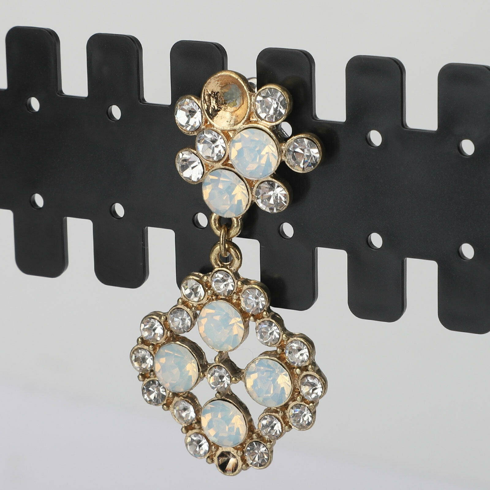 120Holes Earrings Ear Studs Jewelry Display Rack Stand Organizer Case Holder Box