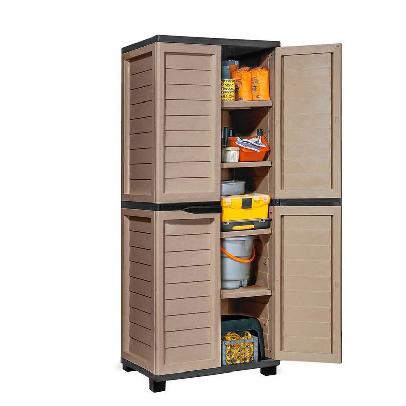 70.9" Cabinet With 4 Shelves - Mocha/Brown - Starplast