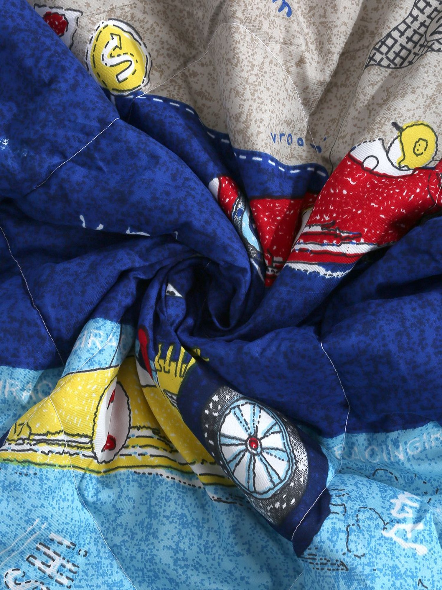 King 3pc Rhapsody Comforter Set Blue - Ayesha Curry