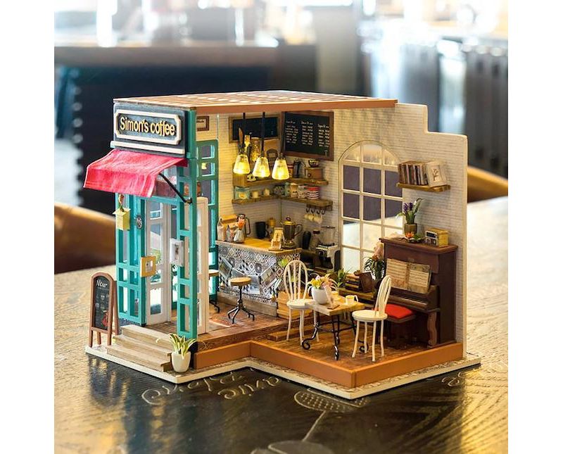  Fat Brain Toys DIY Miniature Model Kit: Simons Coffee Shop FB291-1