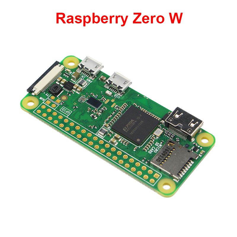 Raspberry Pi Zero W+Acrylic Case+GPIO Header+HDMI Famale to Mini HDMI Male Adapter+Micro USB to OTG Cable+Aluminum Heatsink+Screwdriver