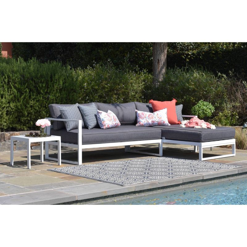 Paloma Outdoor Sectional - White - Adore Decor