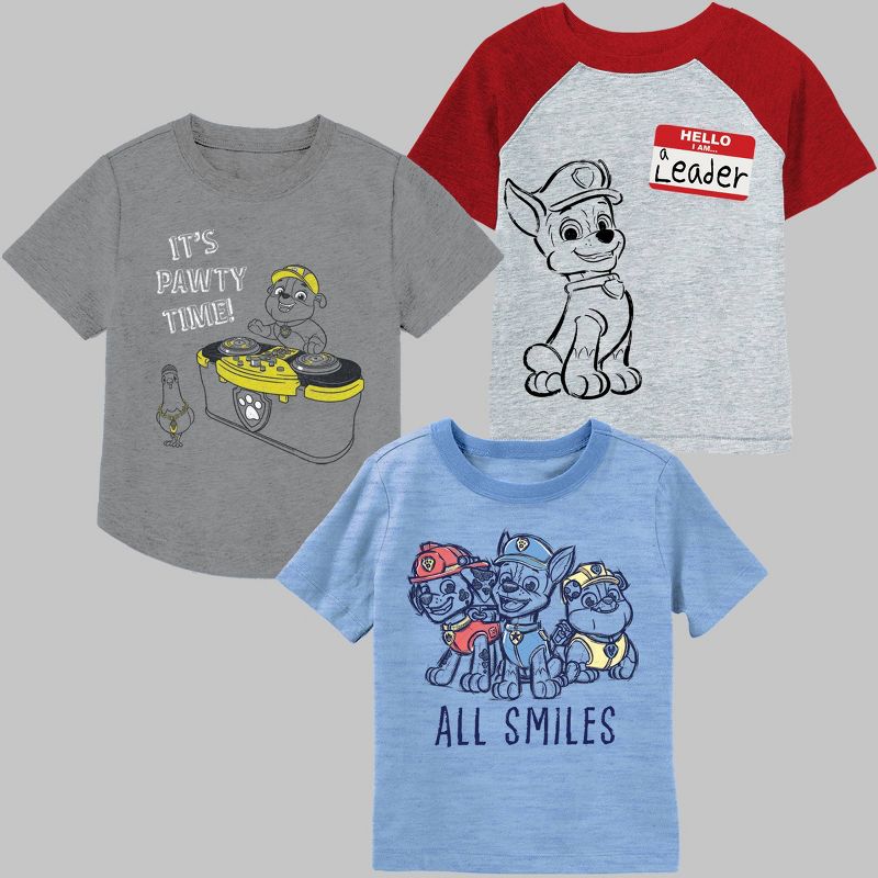 Toddler Boys' 3pk PAW Patrol DJ Spinning Graphic T-Shirt - 2T