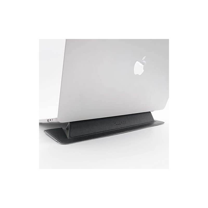 Flat Foldable Laptop Stand Invisible Lightweight Laptop Stand AntiSlide and Portable Notebook Stand Compatible with MacBookMacBook AirMacBook Pro Tablets and Laptops up to 154 Black