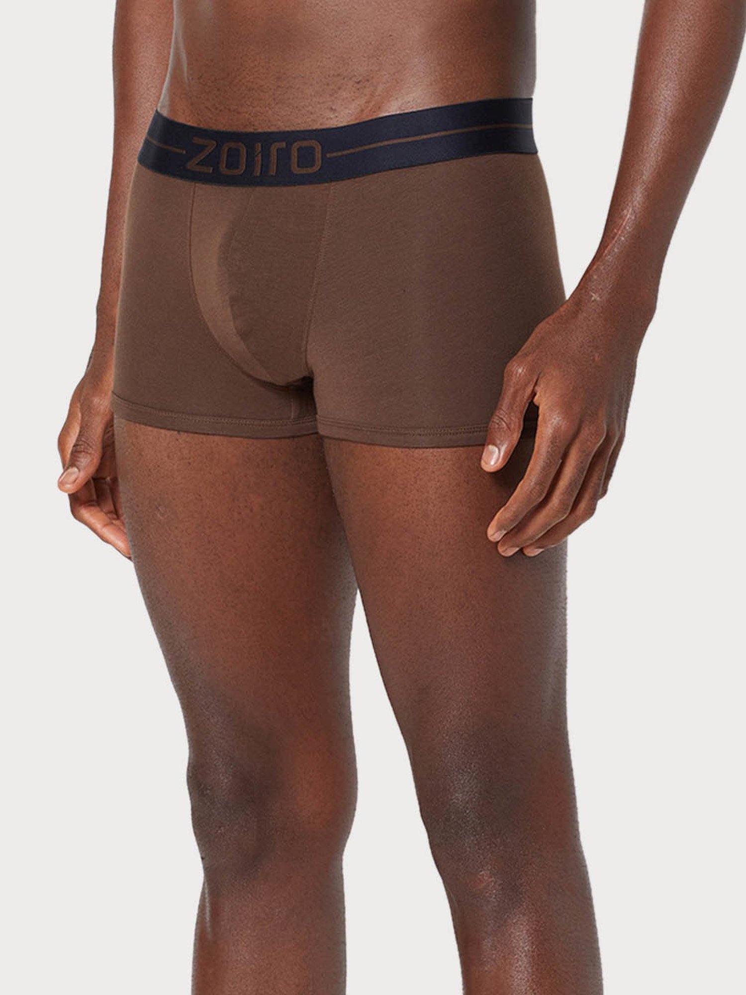 Zoiro Canteen & Smoked Pearl Cotton Regular Fit Trunks - Pack Of 2
