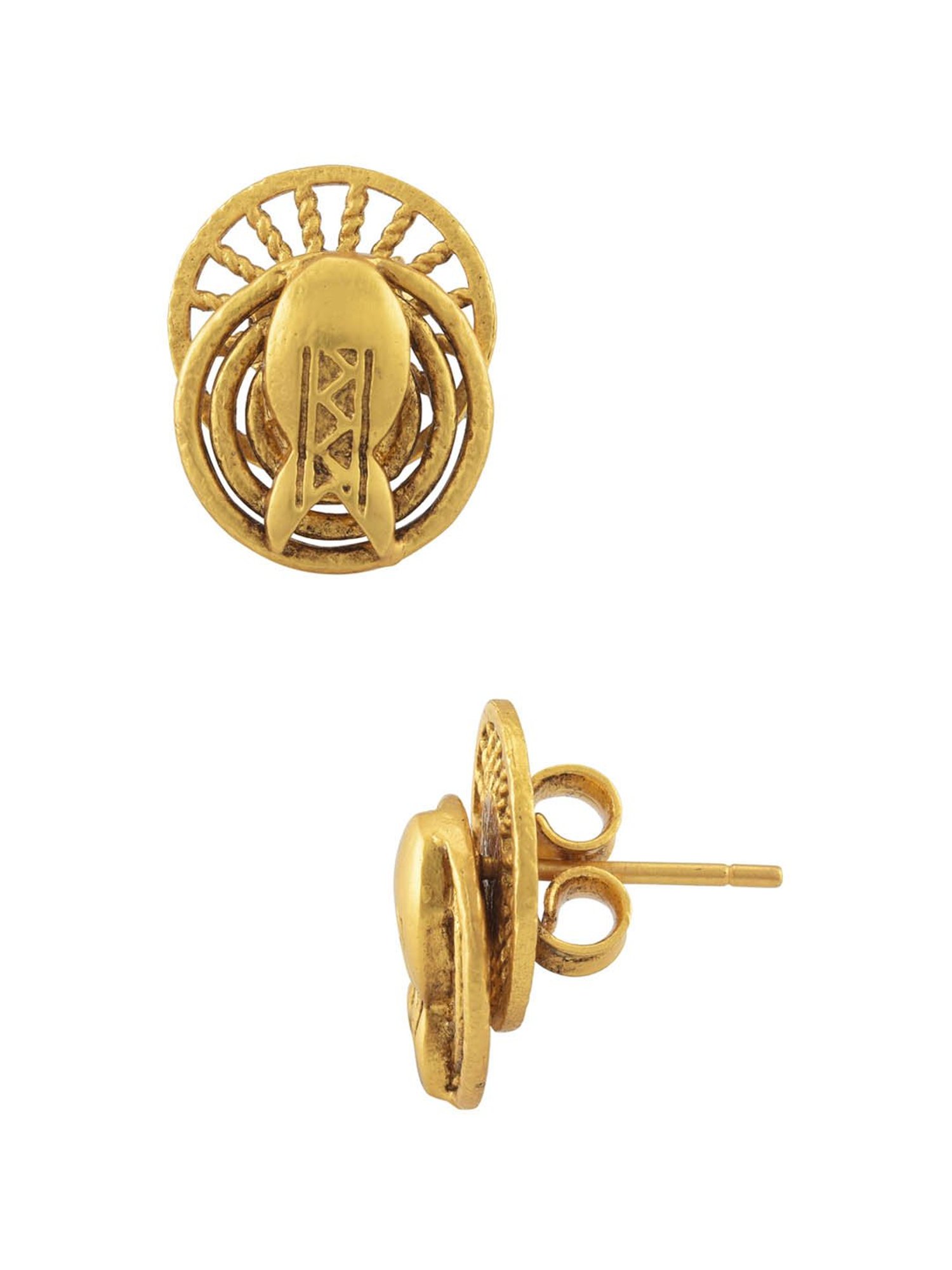 Tribe Amrapali Gold-Plated Matsya Masaba Stud Earrings