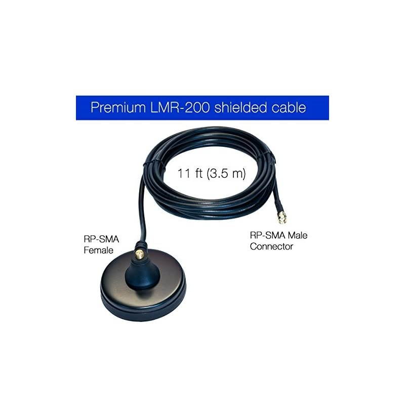 Bearifi  Heavy Duty 7 dBi WiFi Antenna with RPSMA Extension Cable Magnet Base