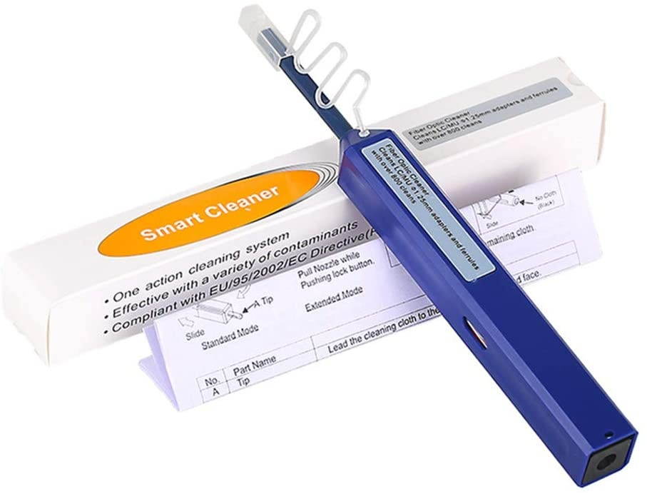 Fiber Optic CleanerOnlySimple 1.25mm Ferrules LC/MU Fiber Optic Cleaning Pen FTTH Connector Cleaning Tools with 800+ Times