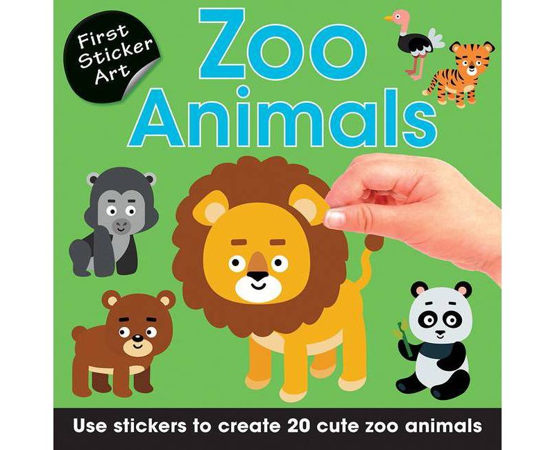 Zoo Animals - (First Sticker Art) by Ksenya Sawa (Paperback)