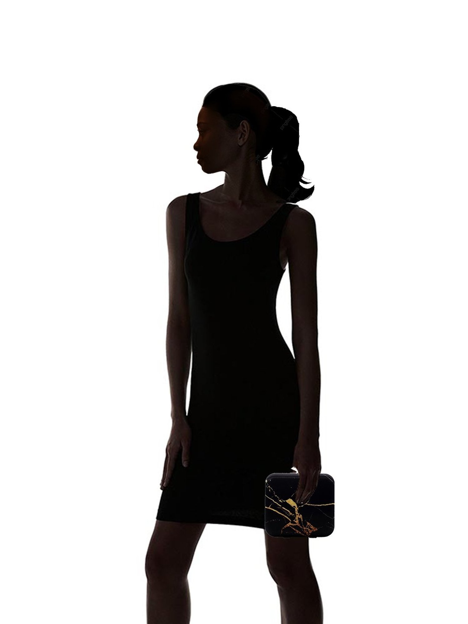 Sugarcrush Black Satin Clutch