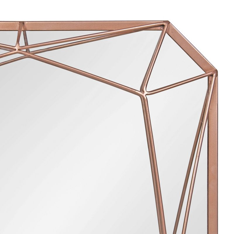 22" x 28" Keyleigh Rectangle Metal Accent Wall Mirror Rose Gold - Kate and Laurel