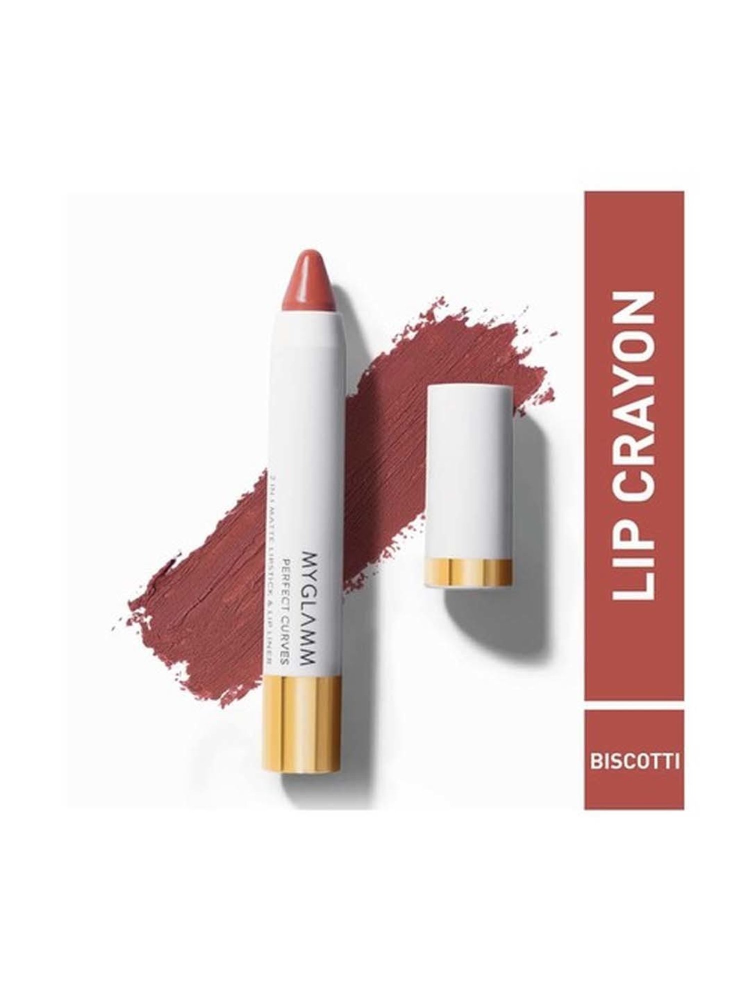 MyGlamm Perfect Curves Matte Lip Crayon Biscotti - 3.7 gm