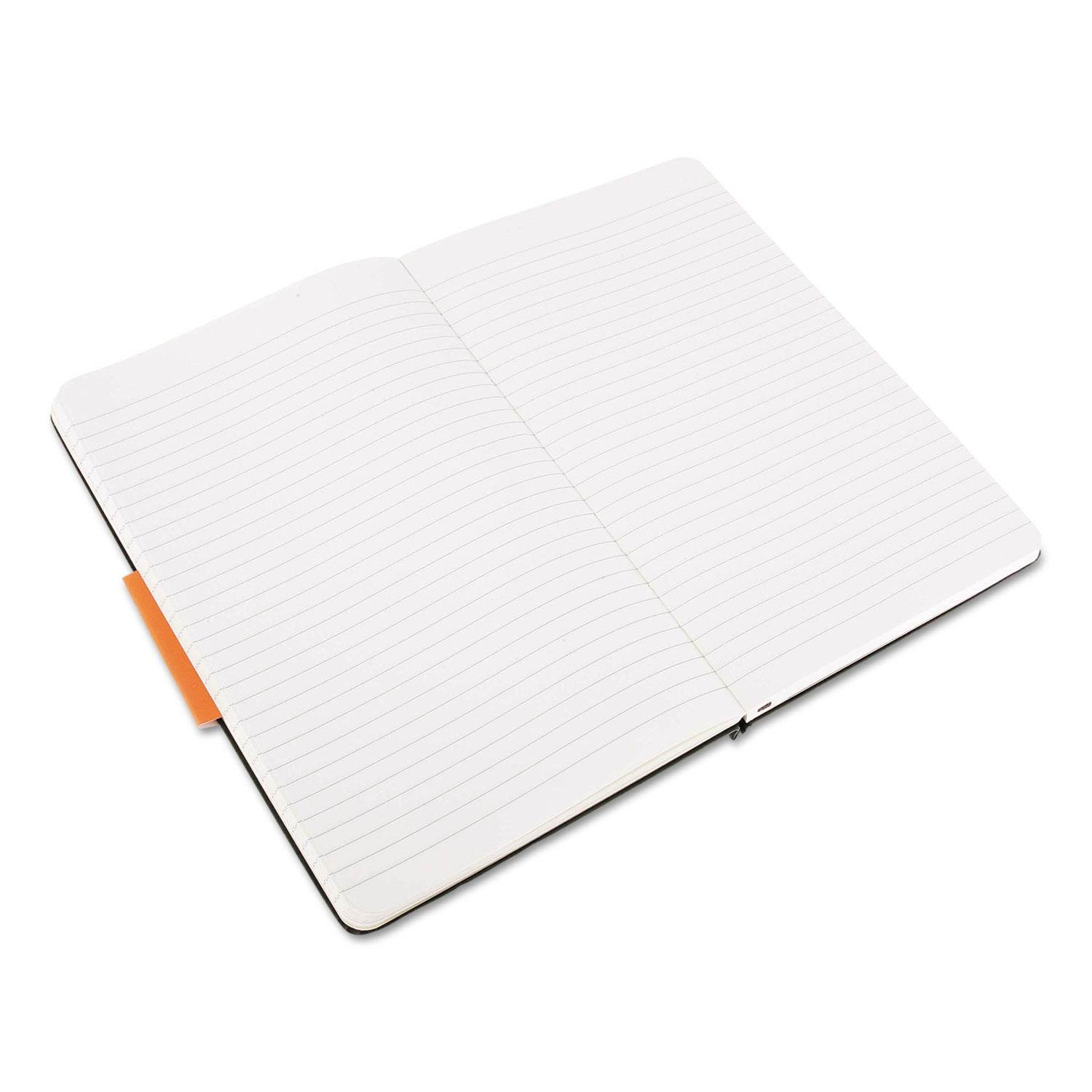 Hard Cover Notebook, Ruled, 8 1/4 x 5, Black Cover, 192 Sheets HBGMBL14