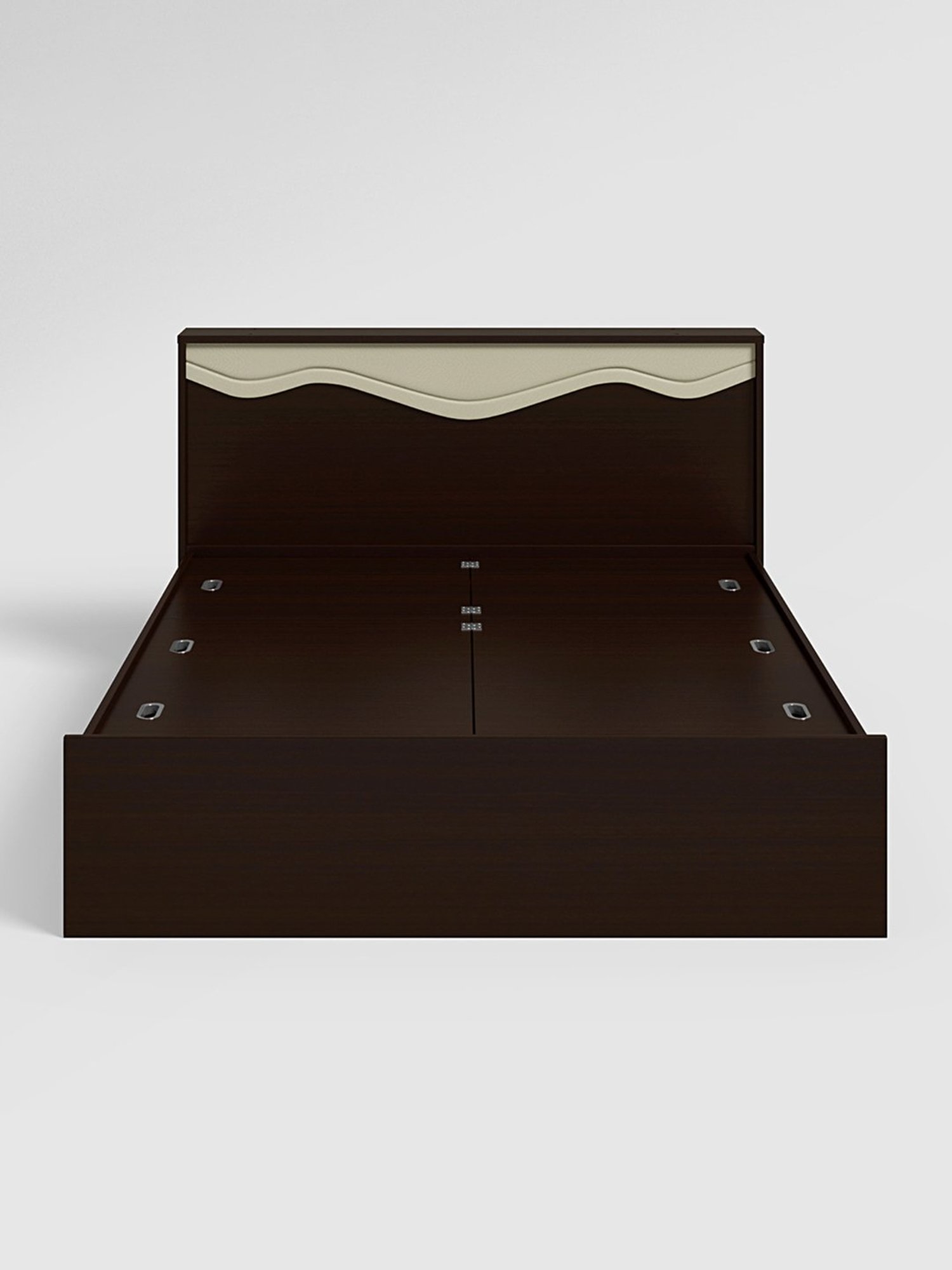 Nilkamal Riva Black Engineered Wood King Size Bed with Storage