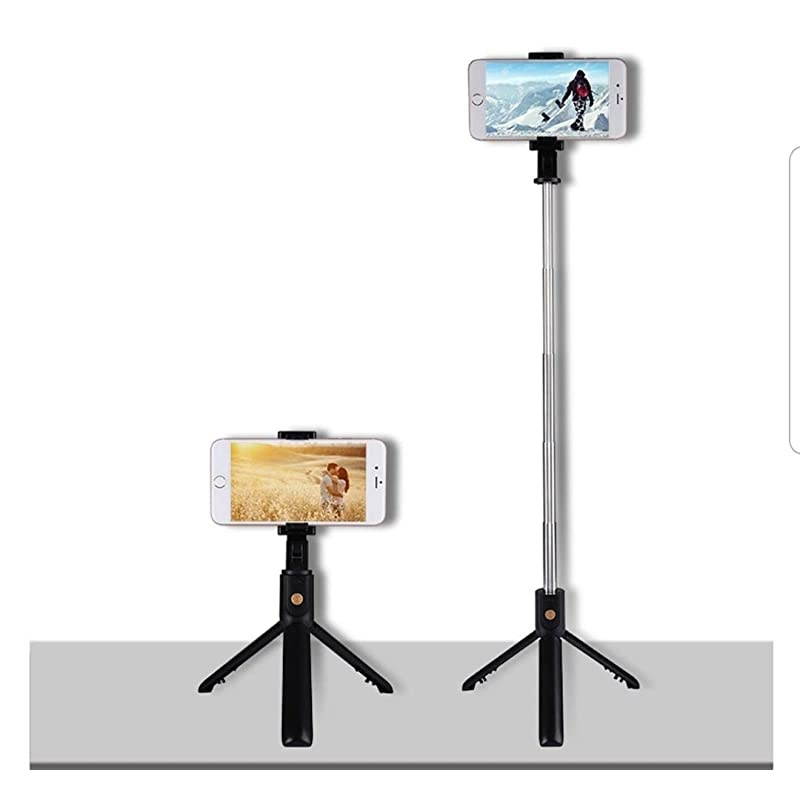 Stick Tripod Extendable Bluetooth Stick with Wireless Remote Compatible with iPhone 1111 proX88P77P6s6 Samsung Galaxy S9S8S7Note 98 Huawei and More