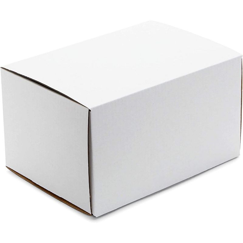 Stockroom Plus 50-Pack White Kraft Corrugated Mailer, Small Shipping Boxes Mailing Box (5 x 4 x 7 in)
