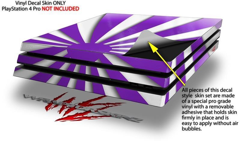 Rising Sun Japanese Flag Purple PS4 Pro Skin fits Sony Playstation 4 Console
