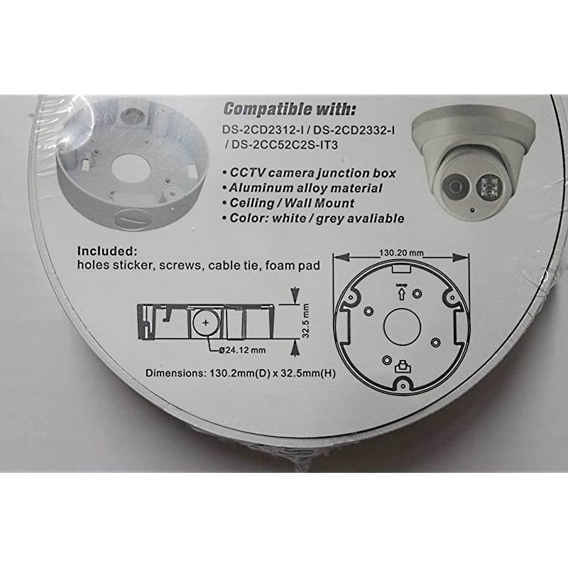 Junction BoxMounting Base Hikvision Turret Camera DS2CD23x2 4 Pack White