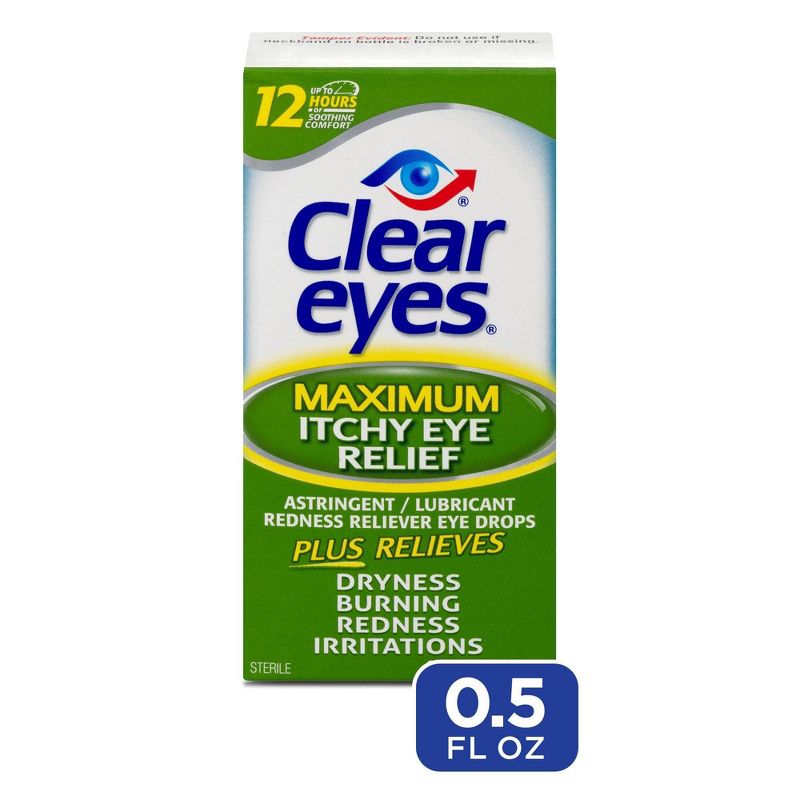 Clear Eyes Maximum Itchy Eye Relief Eye Drops Relieves Itchy Eyes - 0.5 fl oz