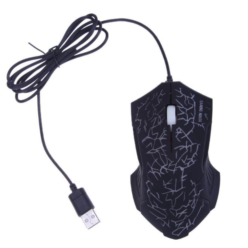 Professional Wired Computer Mouse Gamer Mice USB Port 3 Keys 2500DPI Optical Colorful Backlight Home Office PC Gaming Mouse