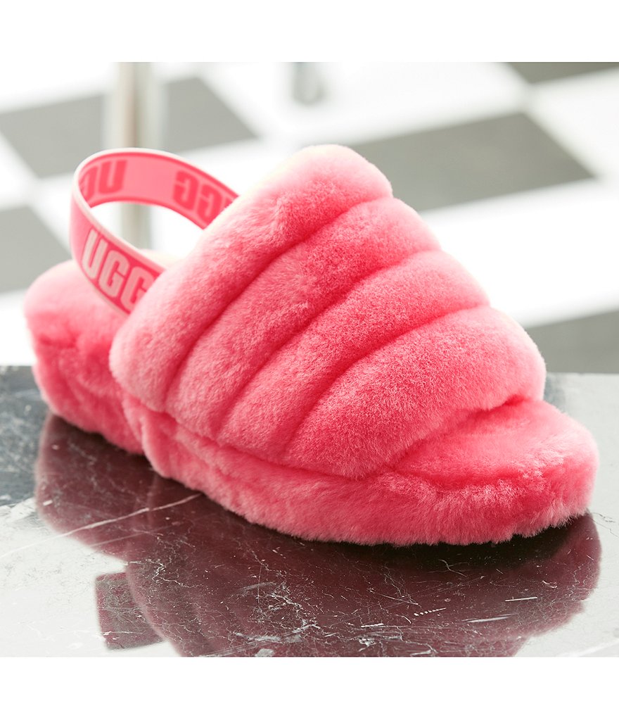 UGG&reg; Logo Fluff Yeah Fur Slides