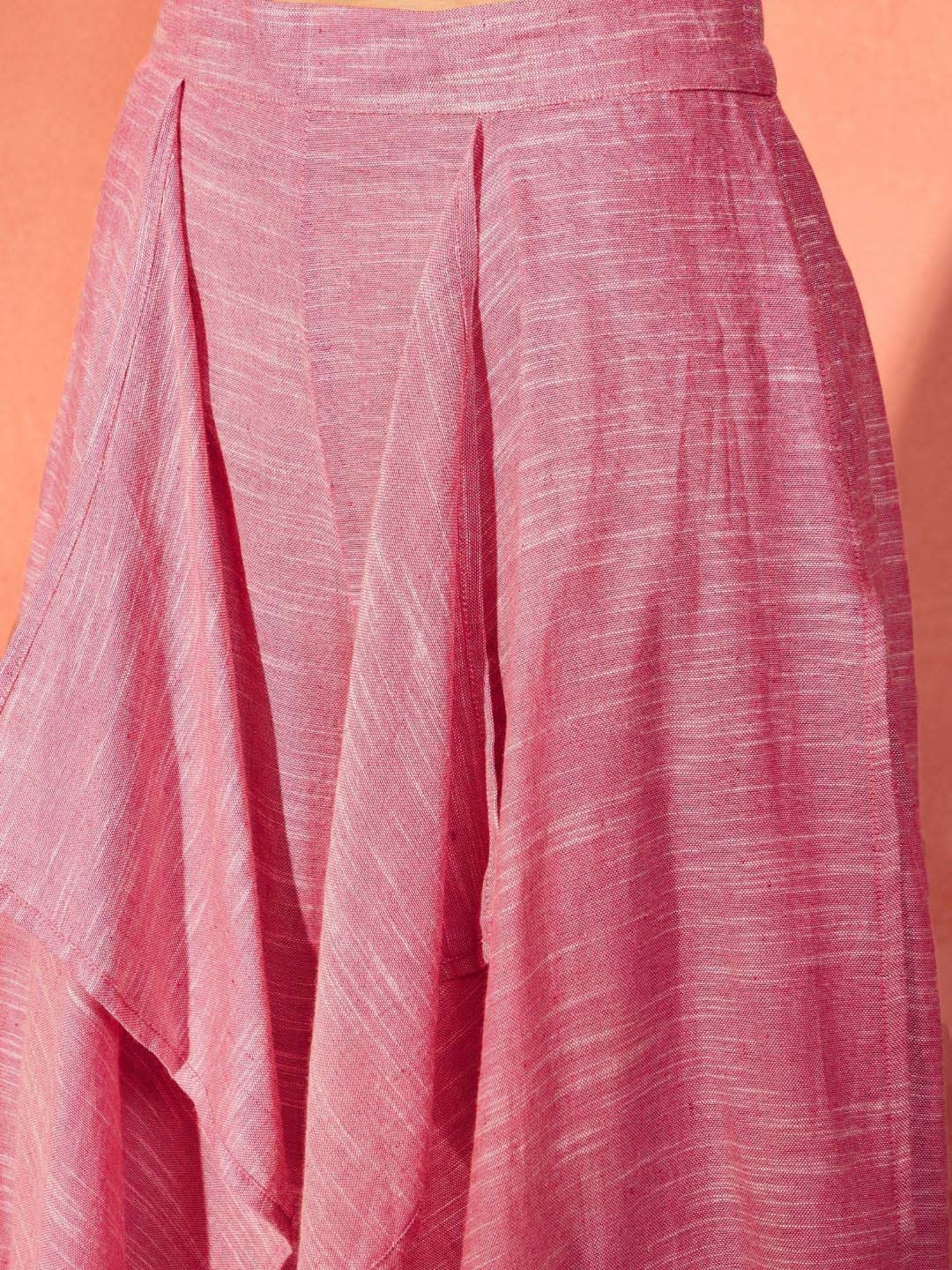 Inweave Pink Cotton Top & Palazzo Set