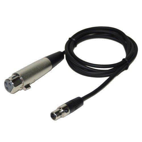 HQRP 4-Pin Mini Connector (TA4F) to XLR(F) Connector Microphone Adapter Cable for Shure WA310 Replacement plus HQRP Coaster