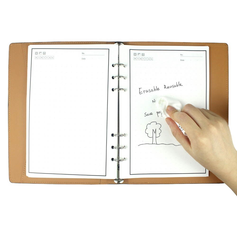 NEWYES Erasable Notebook A5 Paper Reusable Smart Notebook Whiteboard Business Office Convenient Cloud Storage Notebook Brown