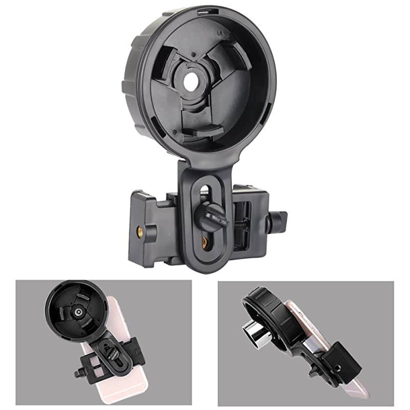 Telescope Phone Adapter Quick Aligned Cell Phone Digiscoping Adaptor Mount Compatible with Spotting Scope Binoculars Monocular Fit Almost All Brands of Smartphones Big Type