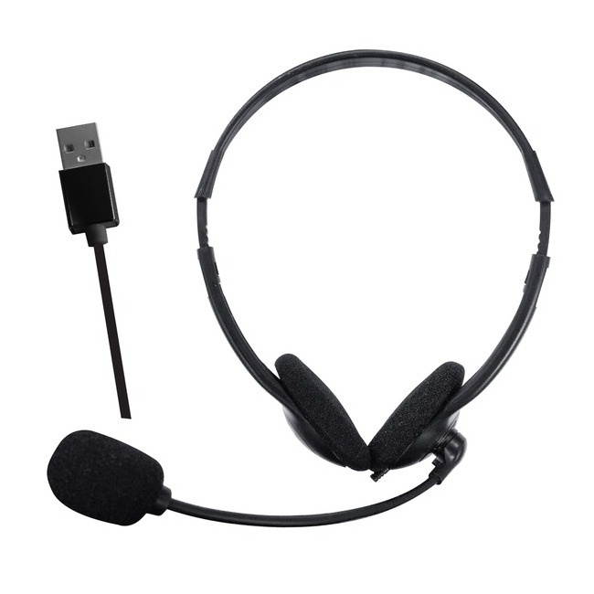 Maxell HP-BM6 USB Headset with Boom Mic and Volume Control