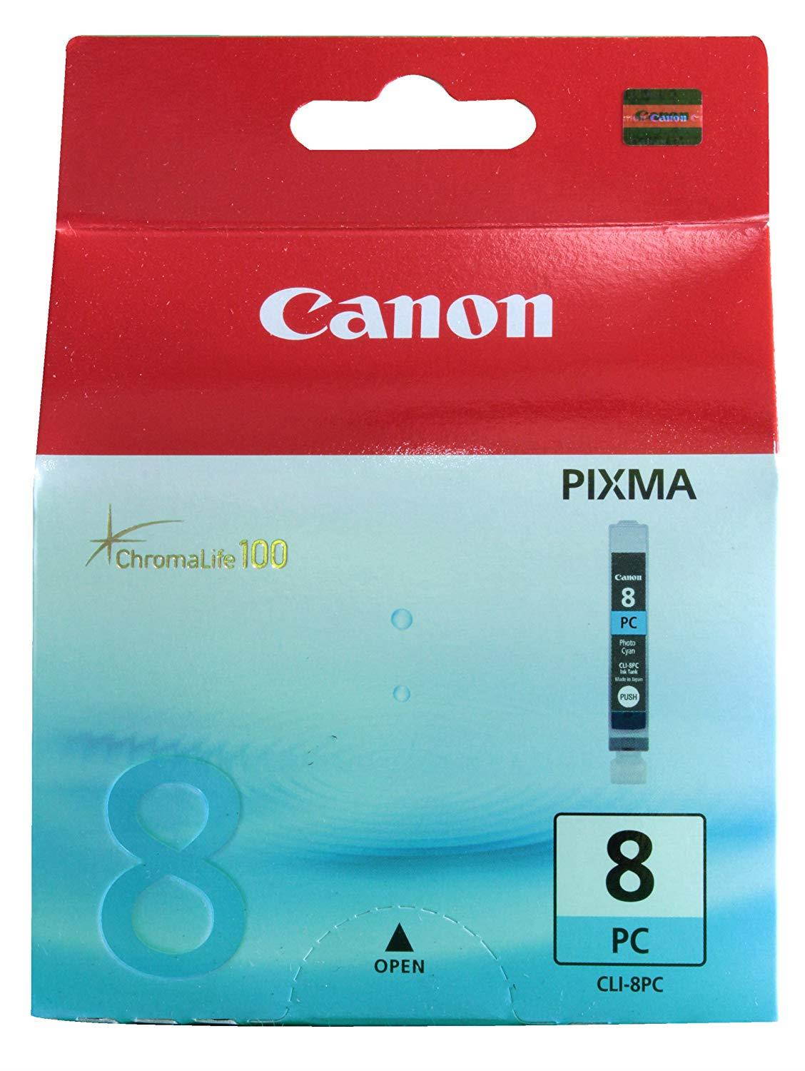 CANON Wide Format CLI8PC CLI8PC, 0624B002, (CLI-8) Ink Tank, 450 Page-Yield, Photo Cyan