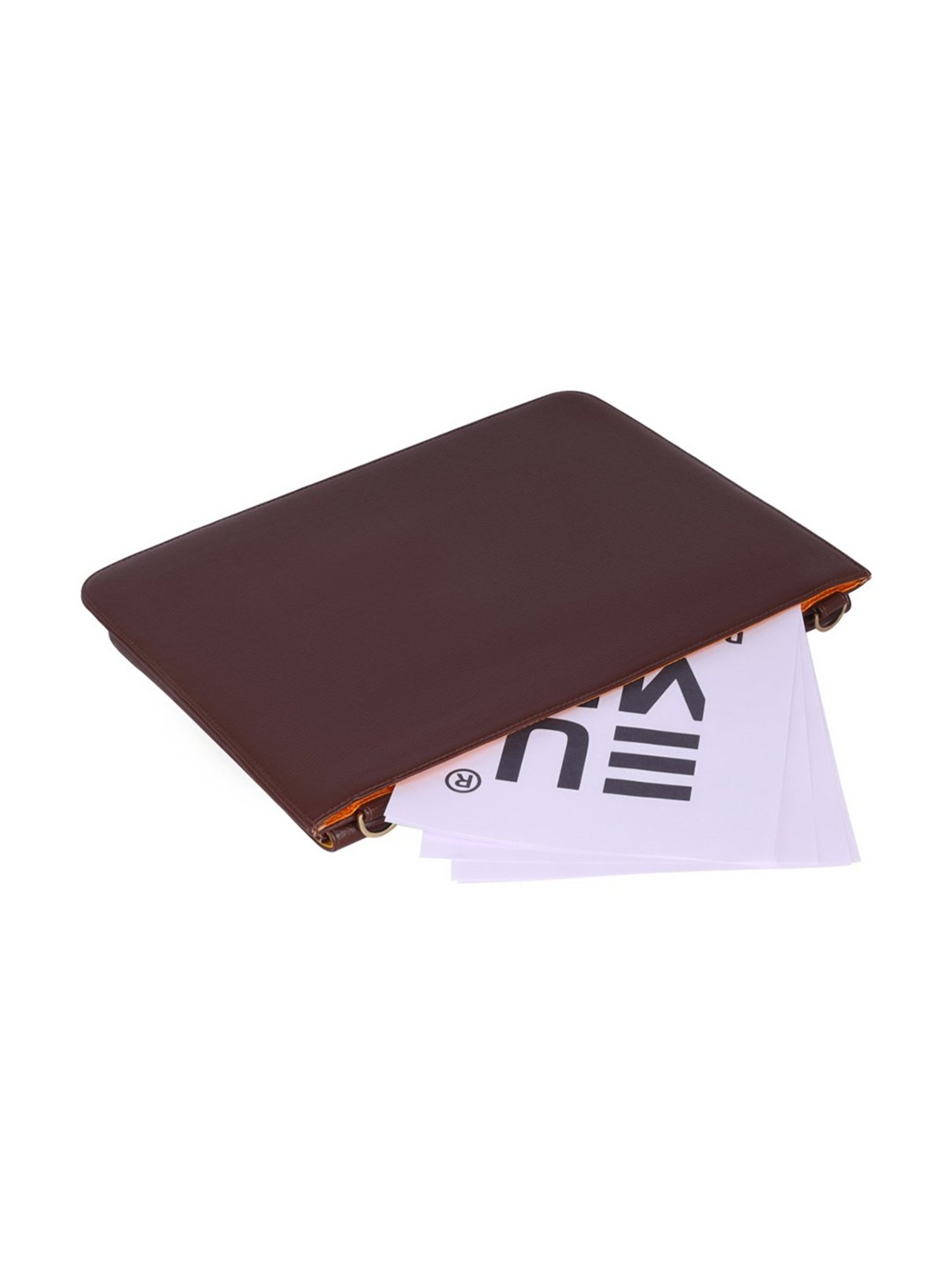 Baggit Brown PVC Solid Laptop Messenger Bag