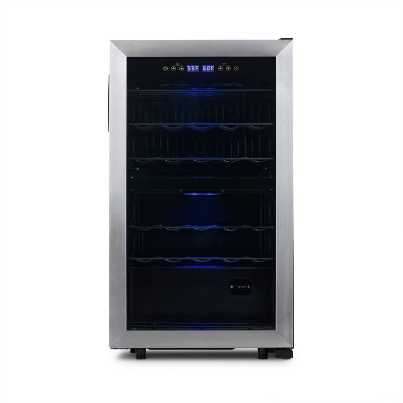 NewAir 28-Bottle Dual-Zone free standing Wine Cooler