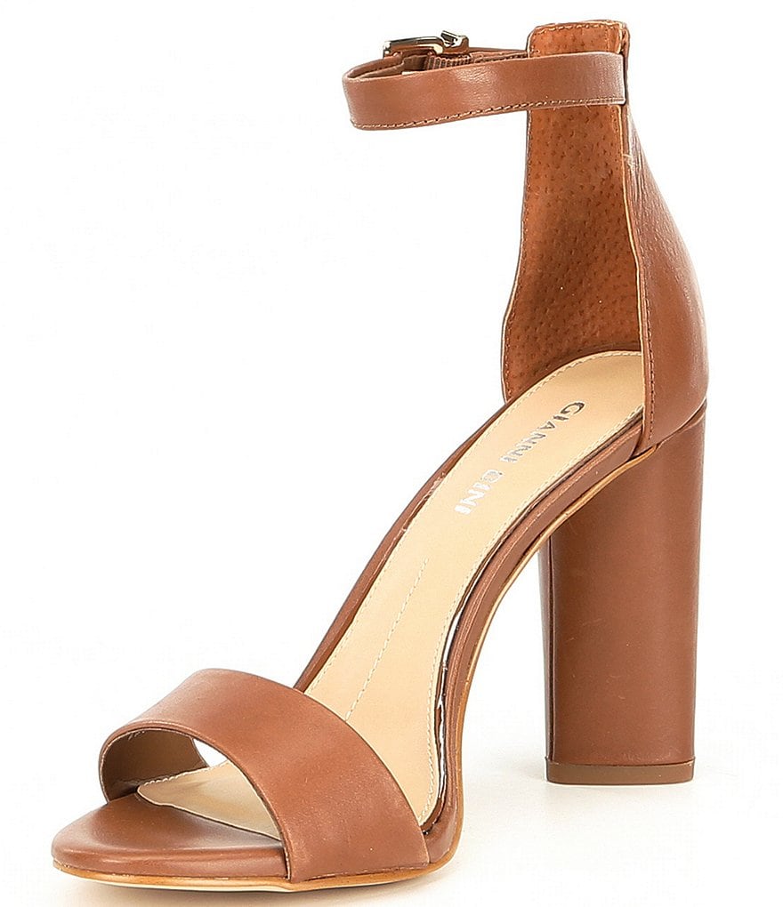 Gianni Bini Joenah Two Piece Ankle Strap Block Heel Dress Sandals