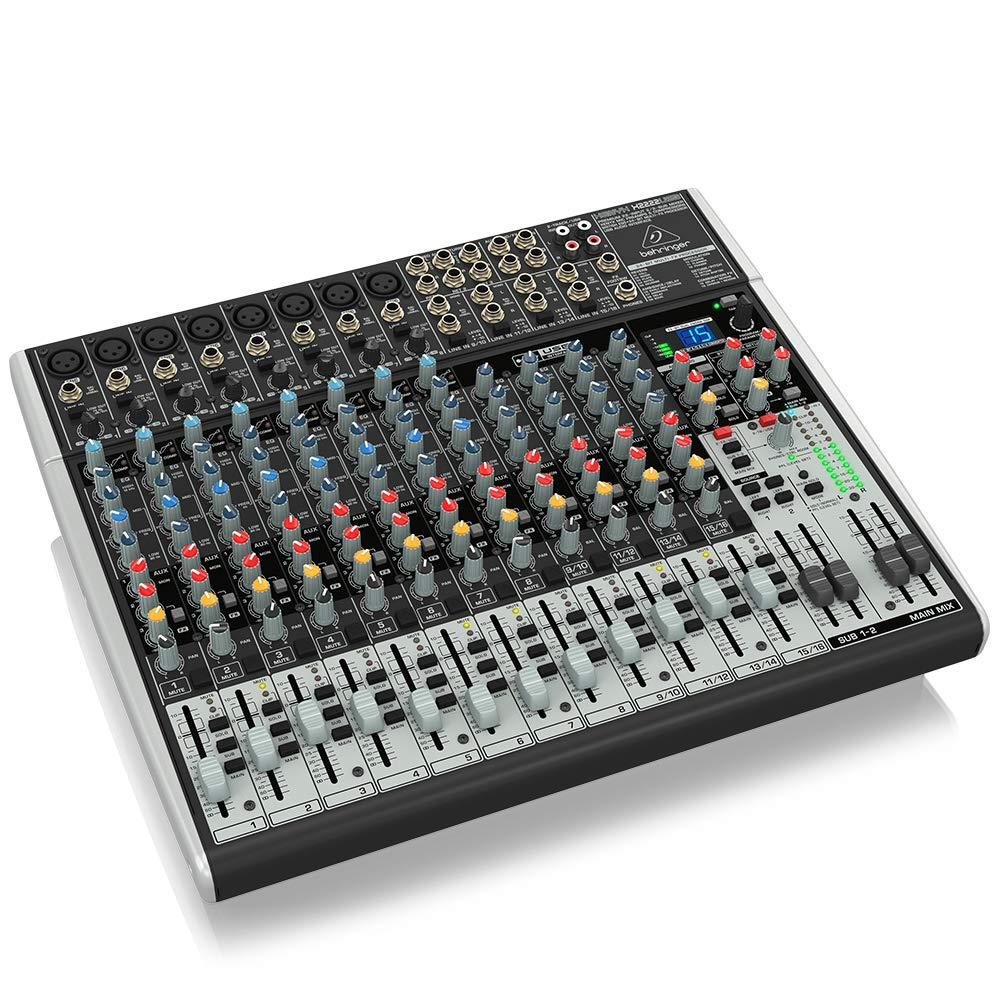 Behringer Xenyx X2222USB Premium 22-Input 2/2-Bus Mixer with USB/Audio Interface,Black