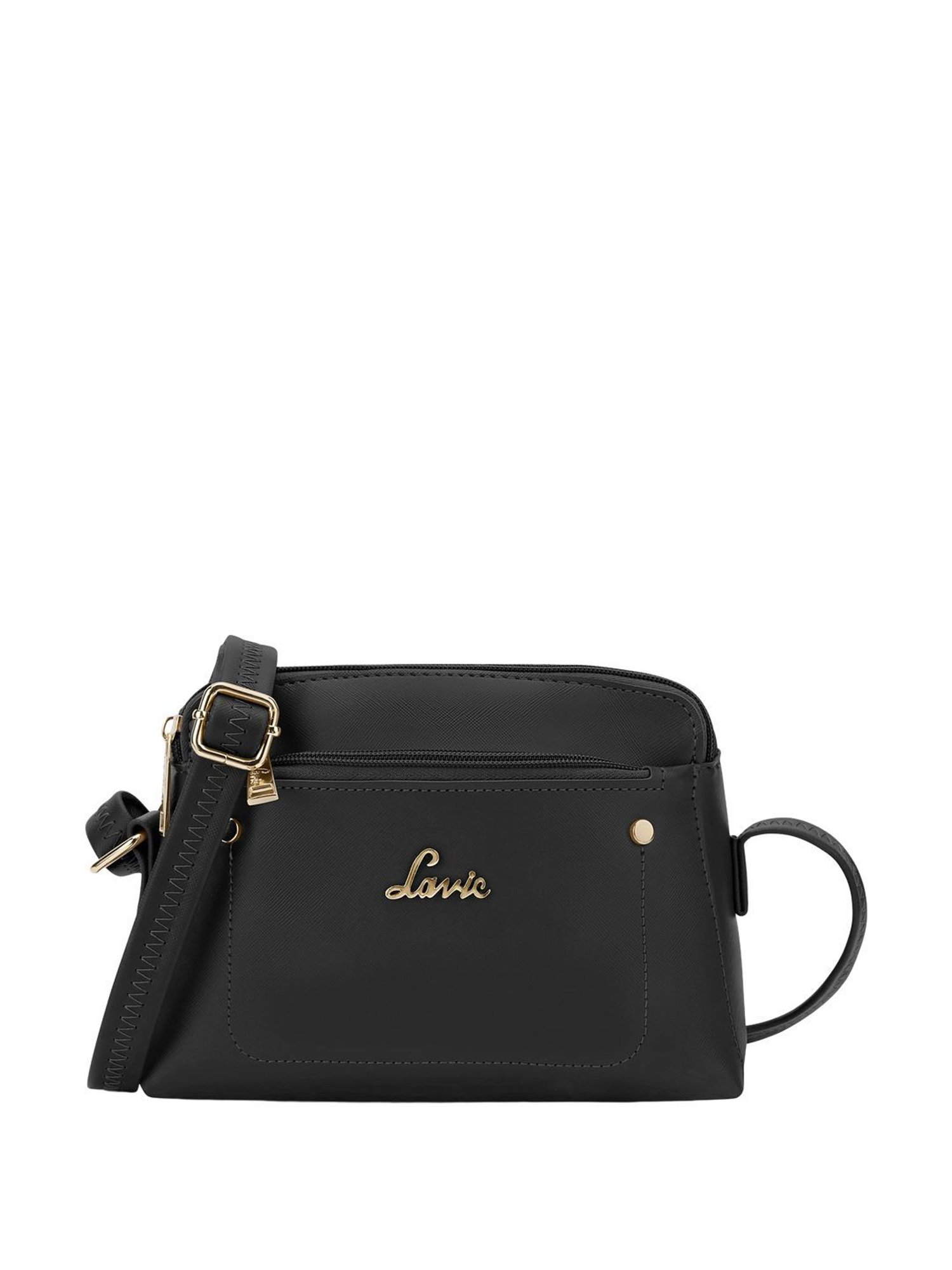 Lavie Black Solid Small Sling Handbag