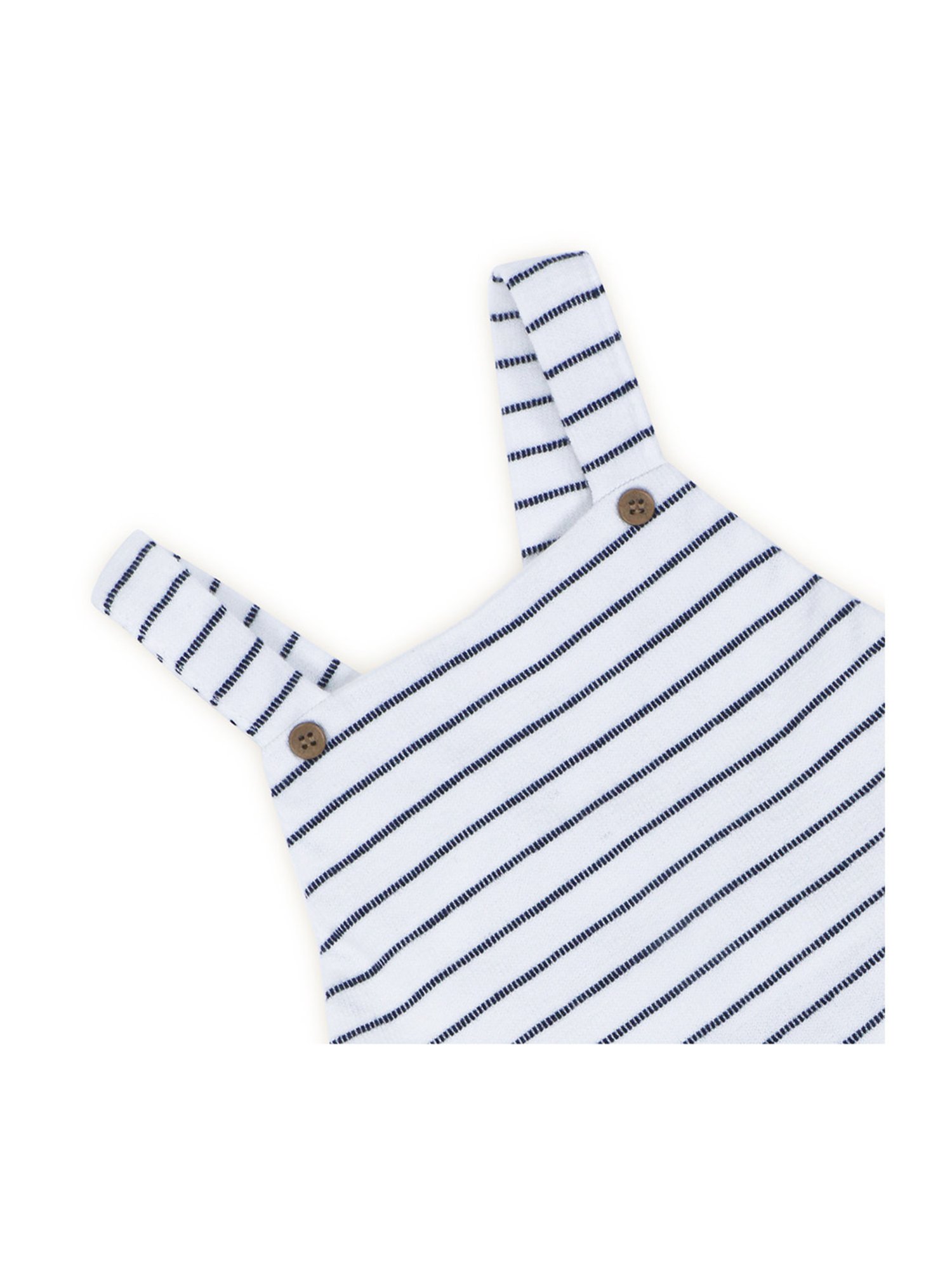 Haus & Kinder Kids Tropical Retreat Blue & White Cotton Striped T-Shirt Set