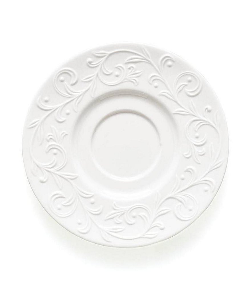 Lenox Opal Innocence Carved Vine Porcelain Saucer