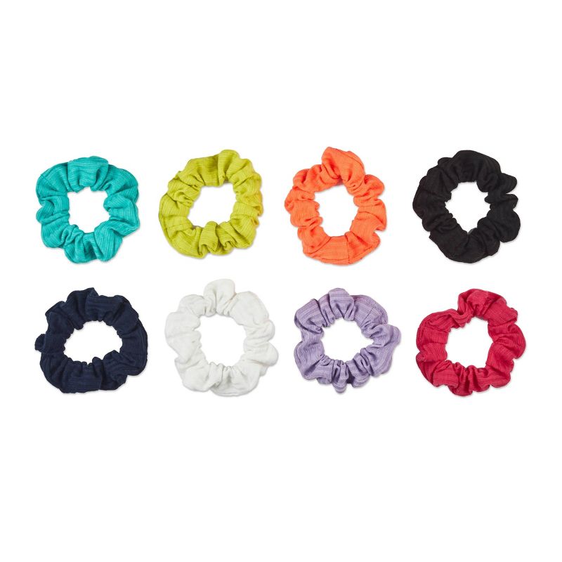 scunci  Small Ribbed Scrunchies - 8pk -  Assorted Colors