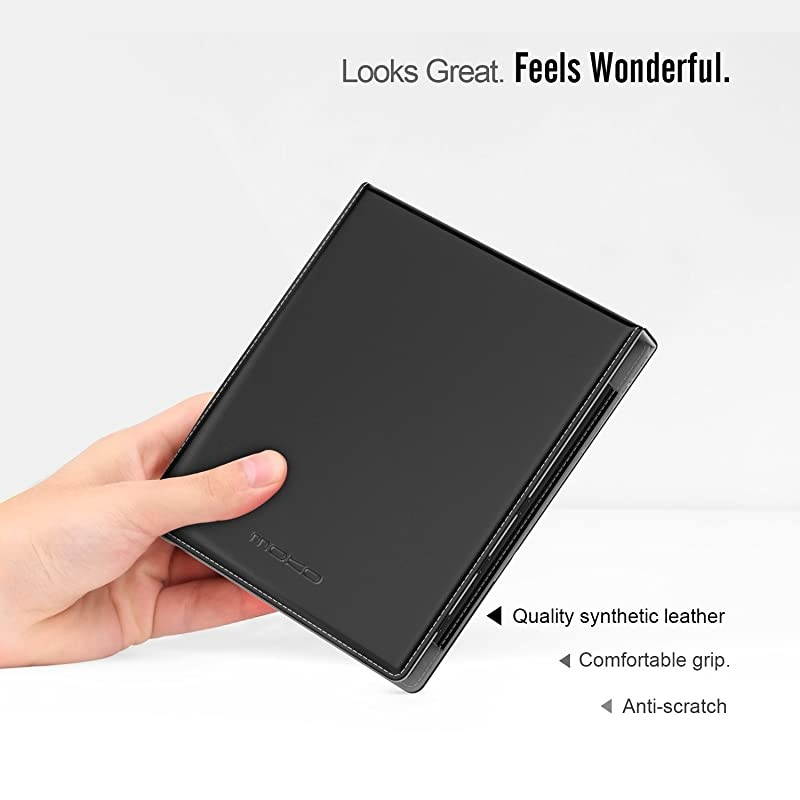 Case Fits AllNew Kindle Oasis 9th and 10th Generation ONLY 2017 and 2019 Release Multi Angle Viewing Vertical Flip Cover with Auto WakeSleep Black
