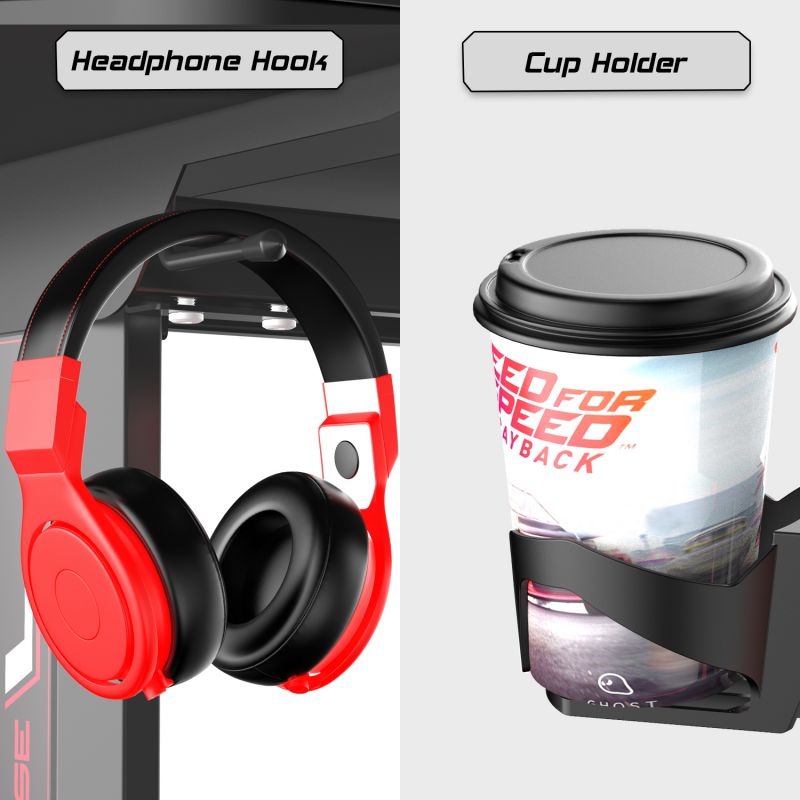 RESPAWN 3000 Gaming Computer Desk - Ergonomic Height Adjustable Gaming Desk, in Blue (RSP-3000-BLU)