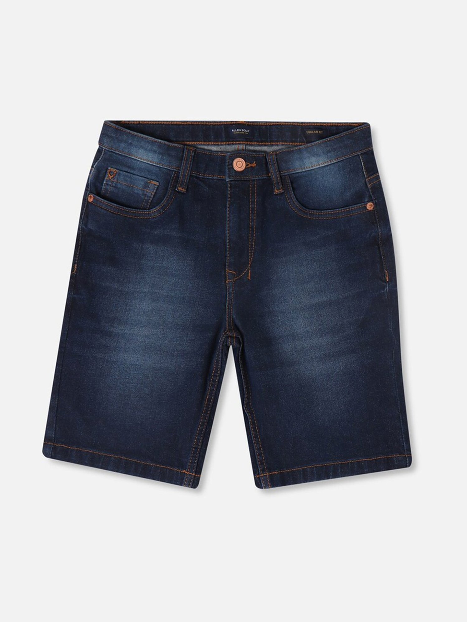 Allen Solly Junior Navy Solid Shorts